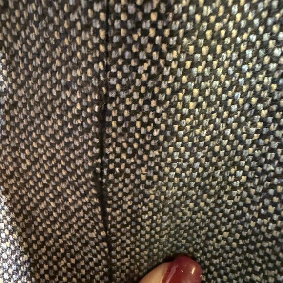 Burberry Silk Wool Blend Blazer Sports Coat Jacket Tweed Gray, Blue, Black Tan - Picture 14 of 14